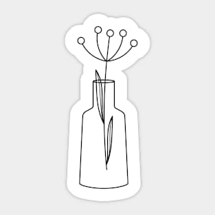 Line Art Flowers Sticker